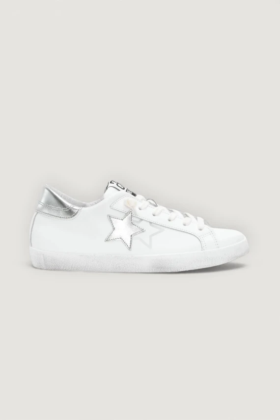 SNEAKERS PRIME STAR BIANCO/ARGENTO