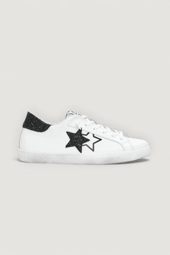 SNEAKERS PRIME STAR BIANCO/NERO