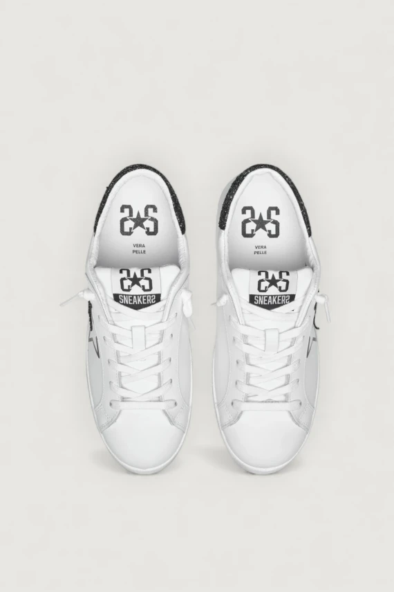 SNEAKERS PRIME STAR BIANCO/NERO