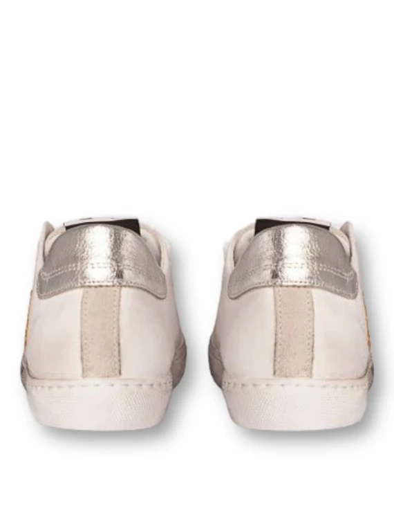 SNEAKER LOW BIANCO-GHIACCIO-ORO-ARGENTO