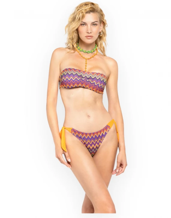 BIKINI FASCIA E SLIP CHEVRON