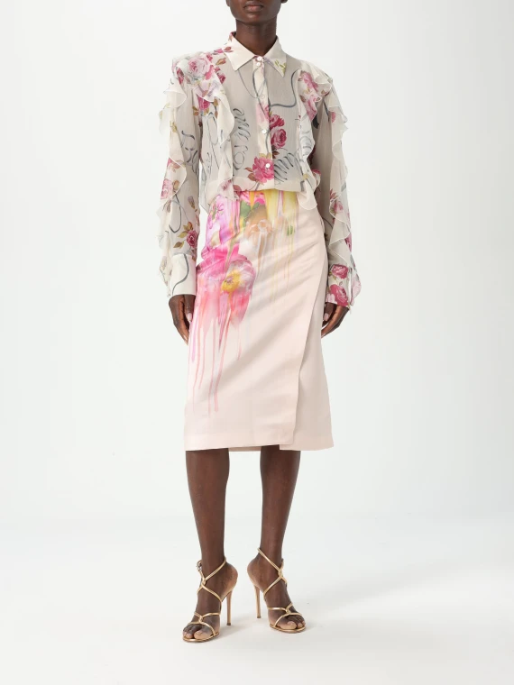 CREPONNE PRINT SHIRT 