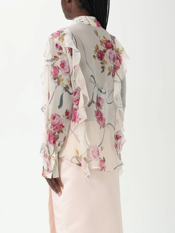 CREPONNE PRINT SHIRT 