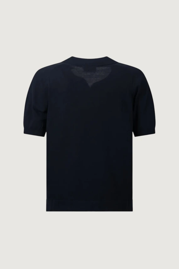 KNITWEAR POLO COLLAR IN COTTON CREPE