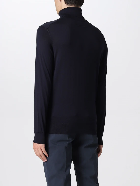 CASHSETA LIGHT TURTLENECK IN NAVY BLU