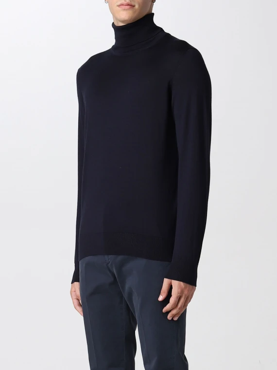 CASHSETA LIGHT TURTLENECK IN NAVY BLU