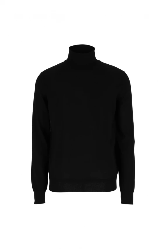 CASHSETA LIGHT TURTLENECK IN BLACK