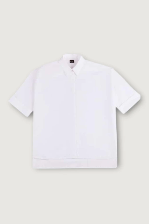 Camicia Comfort Fit in Popeline Stretch