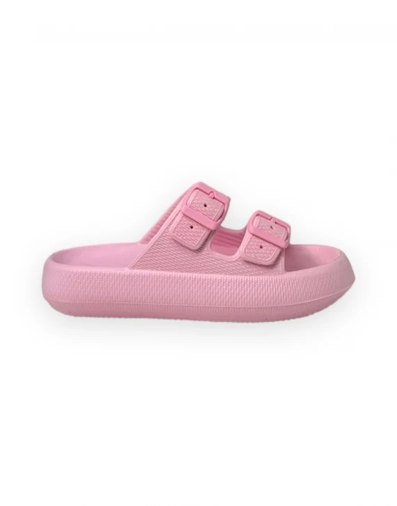 SLIPPERS DOPPIA FASCIA ROSA