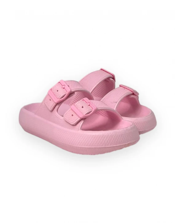 SLIPPERS DOPPIA FASCIA ROSA