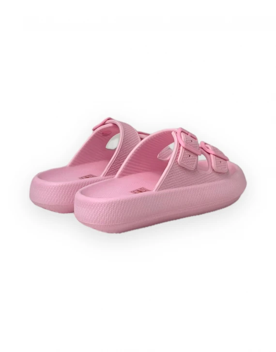 SLIPPERS DOPPIA FASCIA ROSA