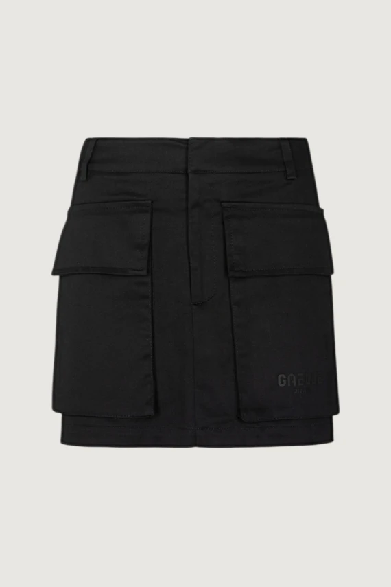 MINI GONNA IN COTONE CON APPLICAZIONE LOGO