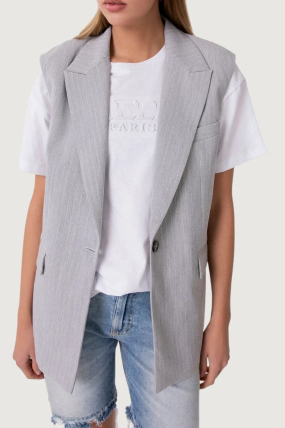GILET OVER GESSATO