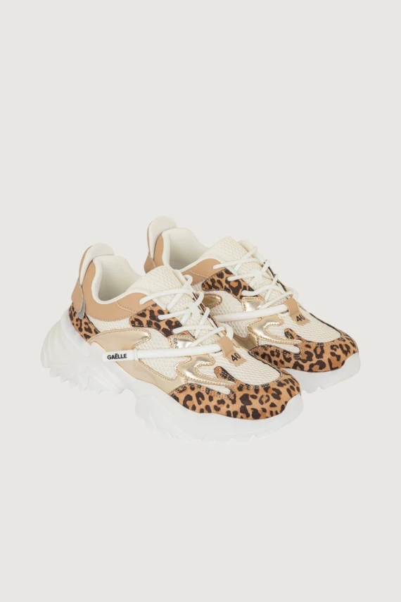 SNEAKERS RUNNING IN MESH CON INSERTI ANIMALIER