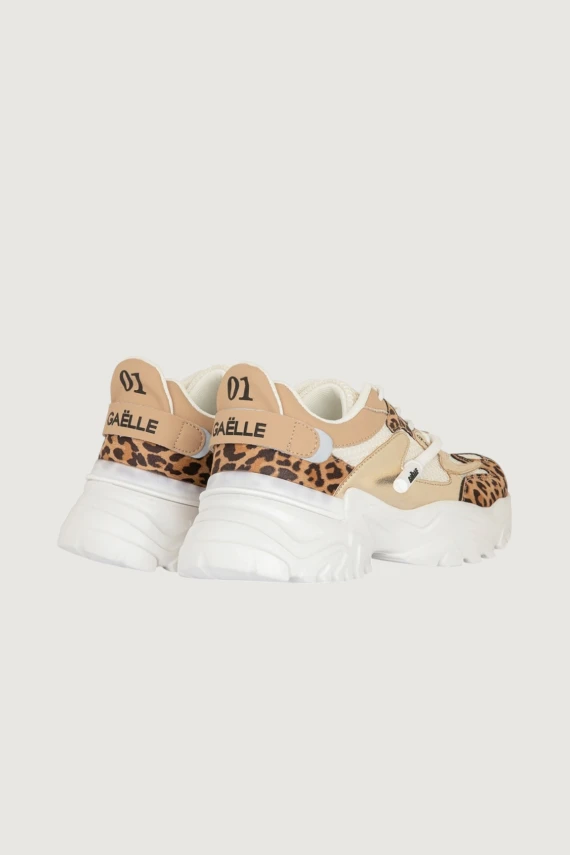SNEAKERS RUNNING IN MESH CON INSERTI ANIMALIER