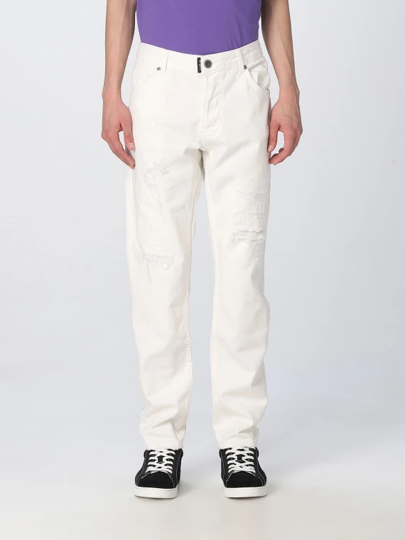 JEANS SLIM IN DENIM BIANCO