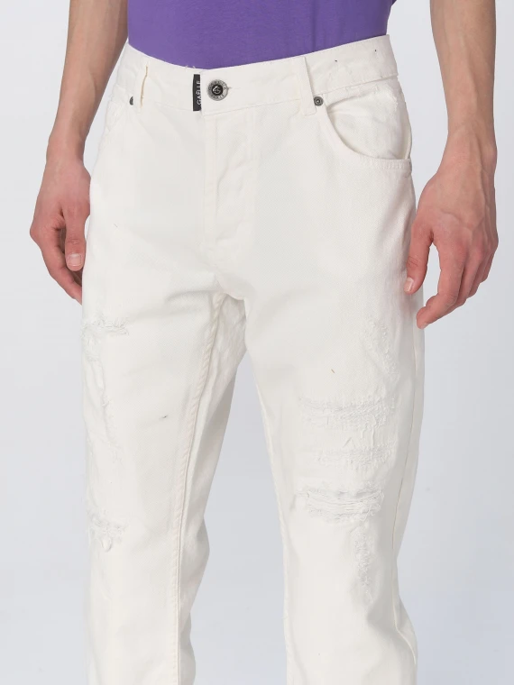 JEANS SLIM IN DENIM BIANCO