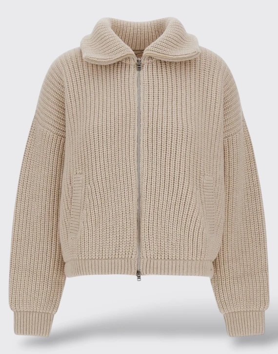 CARDIGAN FODERATO CON ZIP