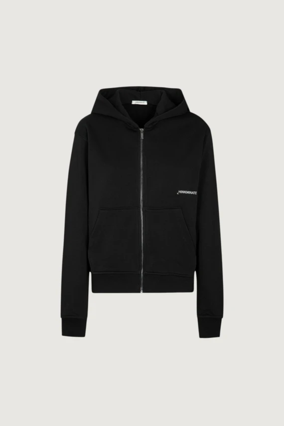 FELPA BASICA CON ZIP E CAPPUCCIO