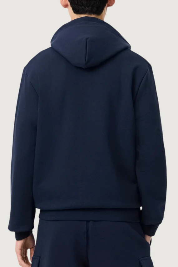Felpa in tessuto felpato classic fit con zip