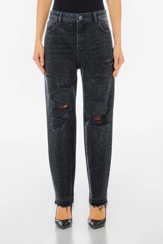 ECS PANT. CROPPED STRAIGHT H.W. 