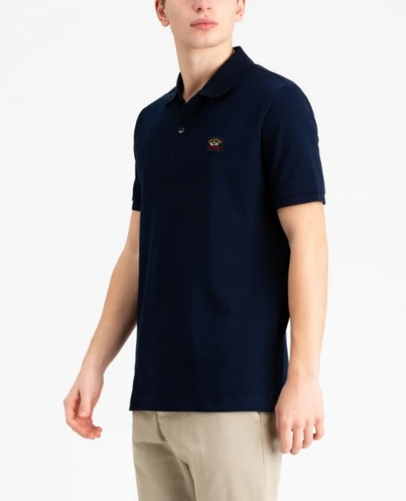 POLO BASE COTONE BLU