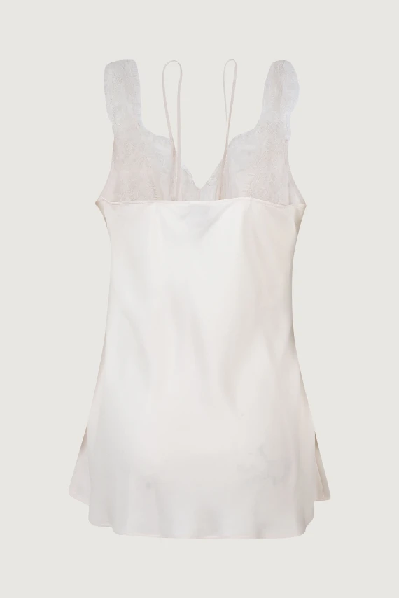LYDIA TWILL TOP WITH LACE