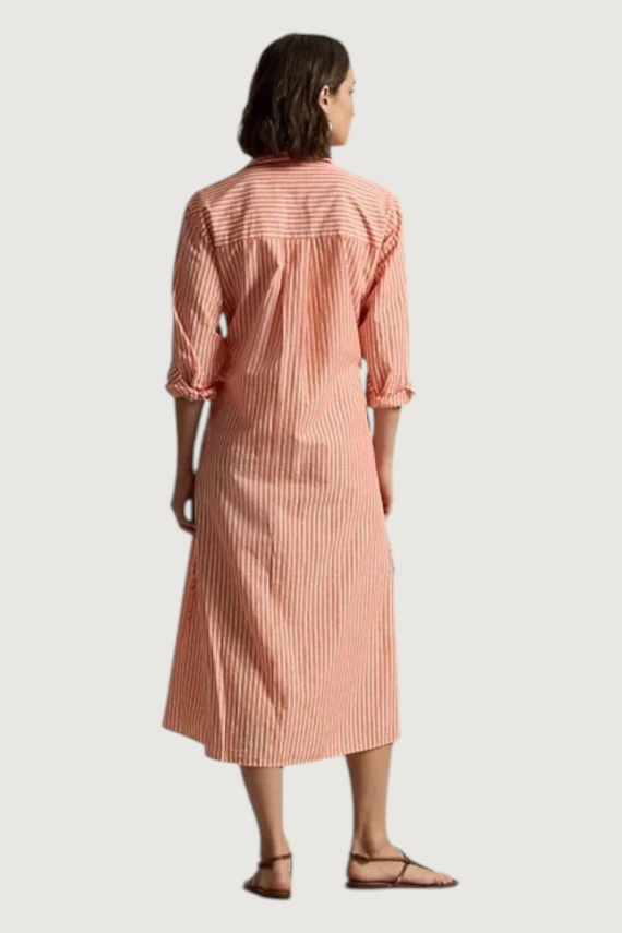 Chemisier rigato lino cotone coulisse