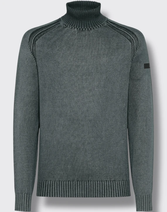 COTTON TECHNO WASH TURTLENECK  KNIT
